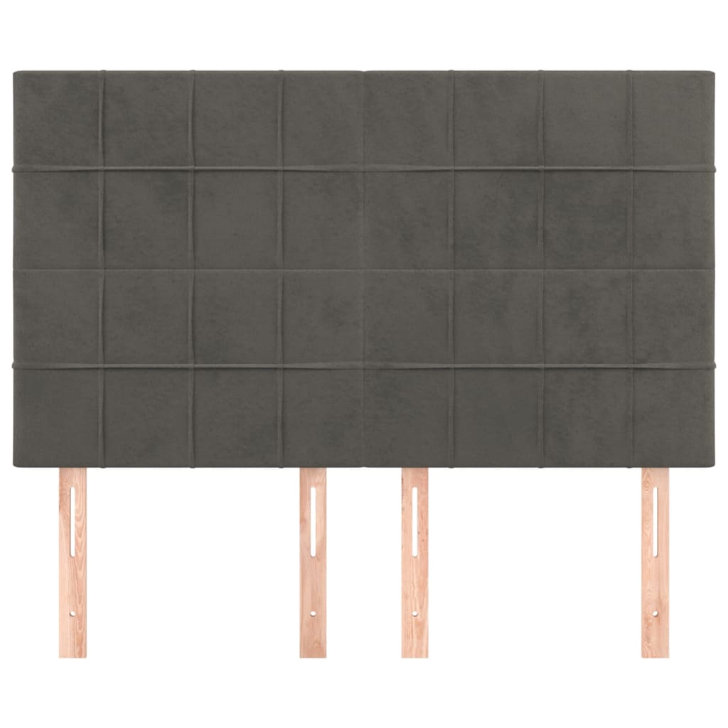 Hoofdborden 4 st 72x5x78/88 cm fluweel donkergrijs Hoofdborden en voetborden | Creëer jouw Trendy Thuis | Gratis bezorgd & Retour | Trendy.nl