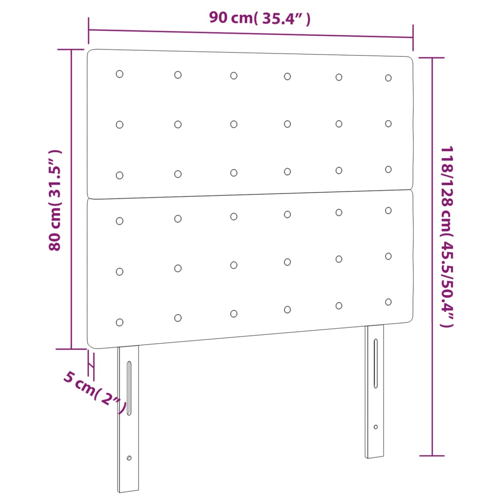 Hoofdborden 2 st 90x5x78/88 cm kunstleer zwart Hoofdborden en voetborden | Creëer jouw Trendy Thuis | Gratis bezorgd & Retour | Trendy.nl