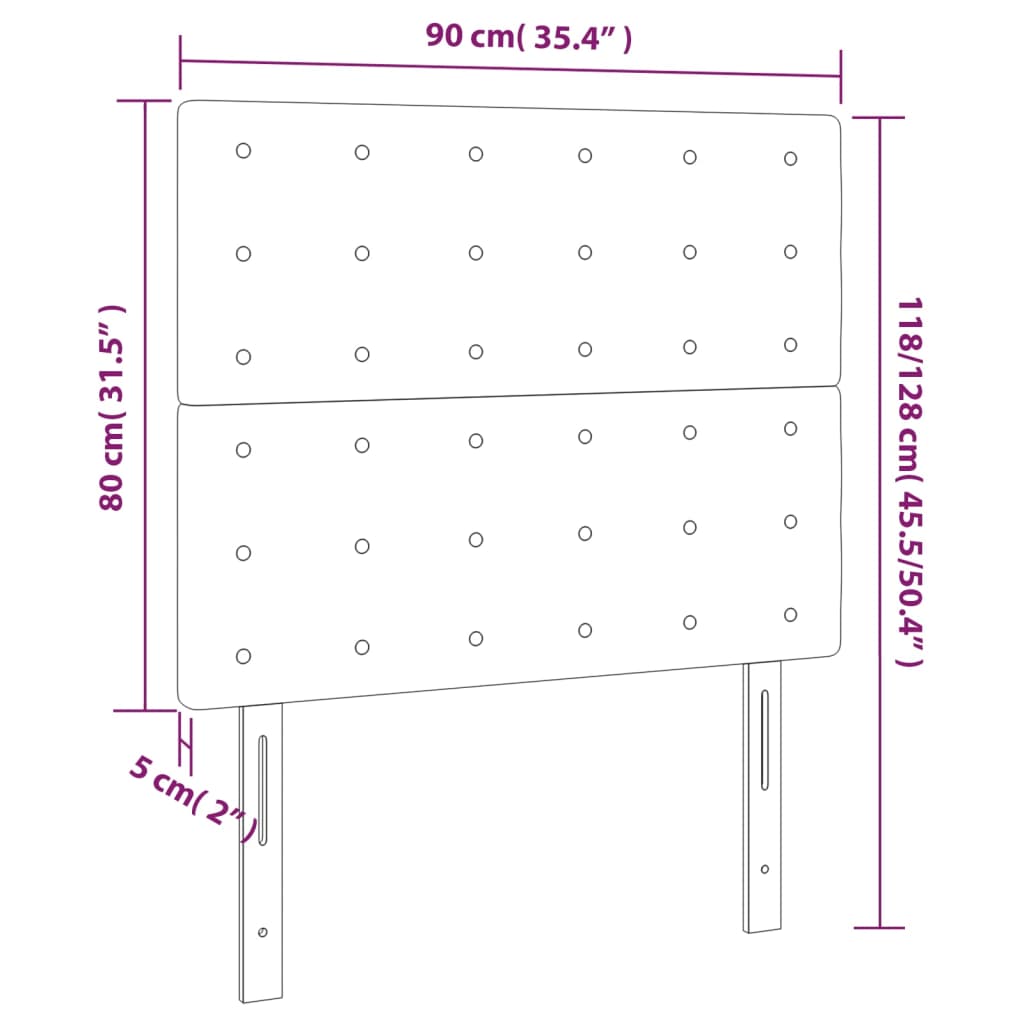 Hoofdborden 2 st 90x5x78/88 cm kunstleer wit Hoofdborden en voetborden | Creëer jouw Trendy Thuis | Gratis bezorgd & Retour | Trendy.nl