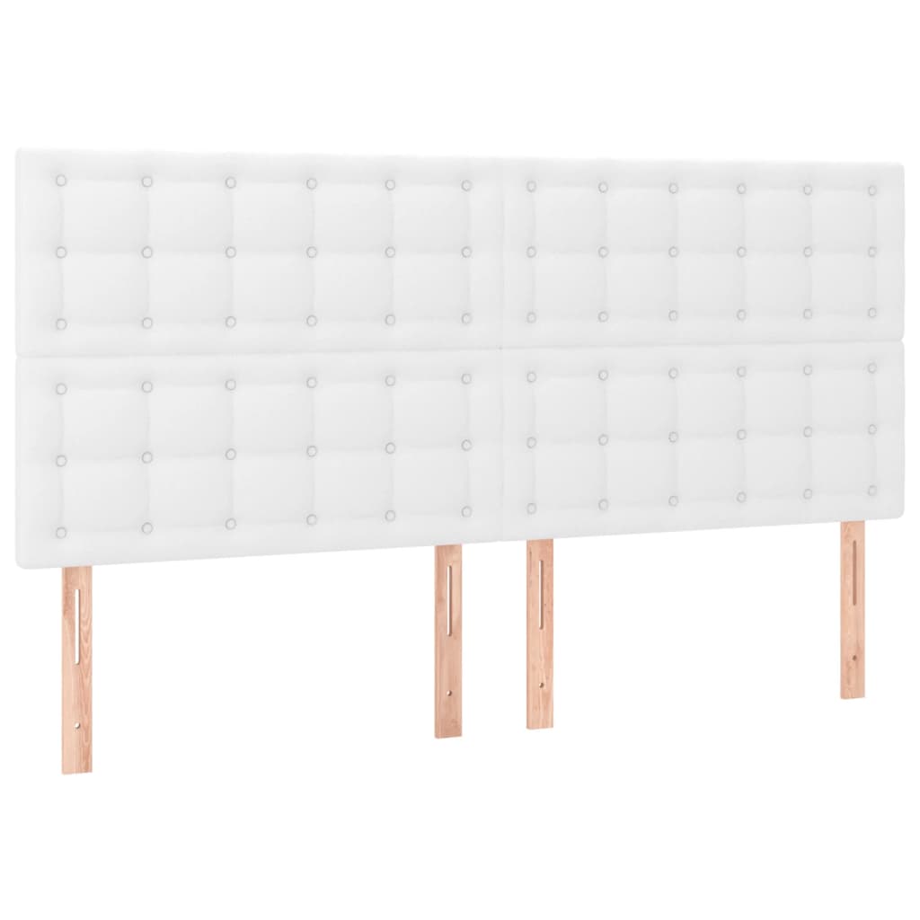 Hoofdborden 4 st 90x5x78/88 cm kunstleer wit Hoofdborden en voetborden | Creëer jouw Trendy Thuis | Gratis bezorgd & Retour | Trendy.nl