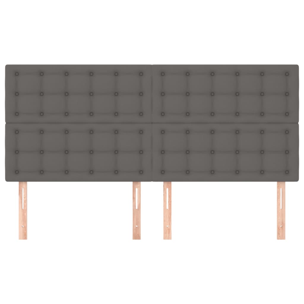 Hoofdborden 4 st 90x5x78/88 cm kunstleer grijs Hoofdborden en voetborden | Creëer jouw Trendy Thuis | Gratis bezorgd & Retour | Trendy.nl