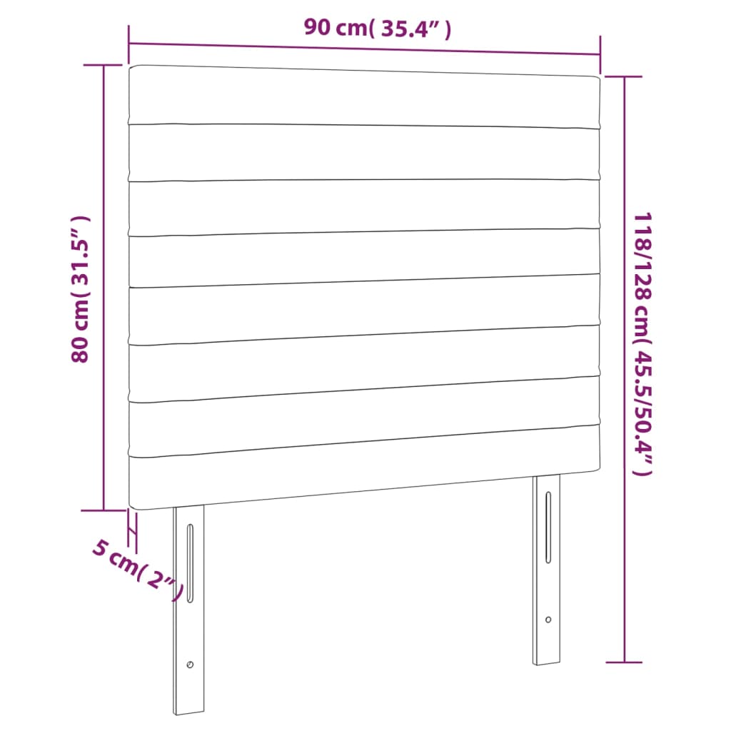 Hoofdborden 2 st 90x5x78/88 cm stof lichtgrijs Hoofdborden en voetborden | Creëer jouw Trendy Thuis | Gratis bezorgd & Retour | Trendy.nl