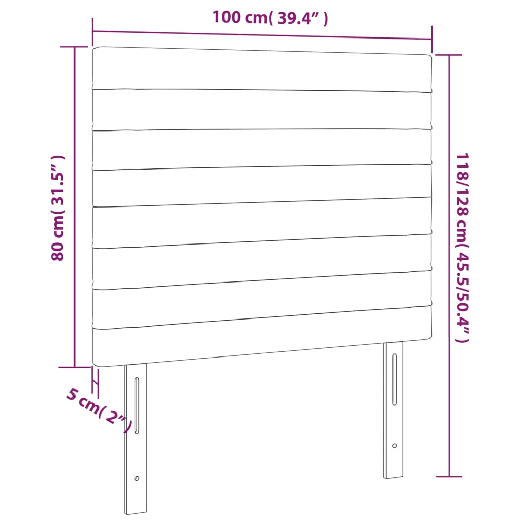 Hoofdborden 2 st 100x5x78/88 cm stof zwart Hoofdborden en voetborden | Creëer jouw Trendy Thuis | Gratis bezorgd & Retour | Trendy.nl