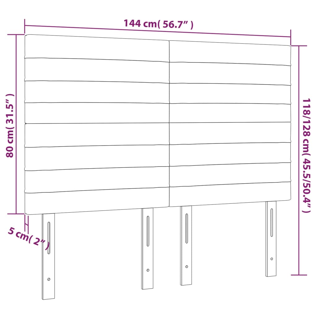 Hoofdborden 4 st 72x5x78/88 cm stof donkergrijs Hoofdborden en voetborden | Creëer jouw Trendy Thuis | Gratis bezorgd & Retour | Trendy.nl