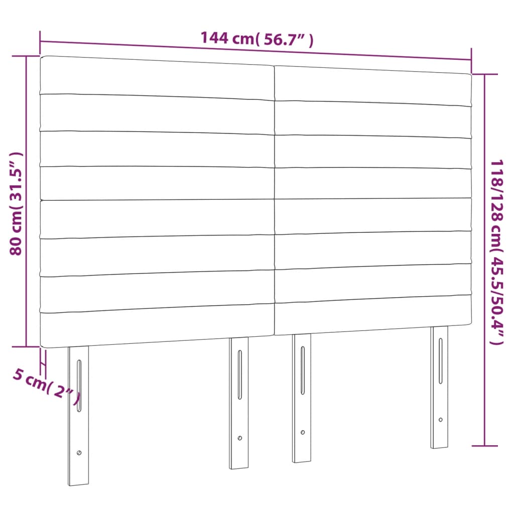 Hoofdborden 4 st 72x5x78/88 cm stof donkerbruin Hoofdborden en voetborden | Creëer jouw Trendy Thuis | Gratis bezorgd & Retour | Trendy.nl