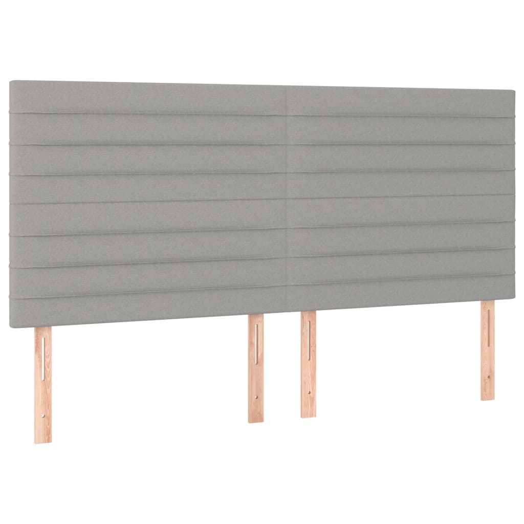 Hoofdborden 4 st 80x5x78/88 cm stof lichtgrijs Hoofdborden en voetborden | Creëer jouw Trendy Thuis | Gratis bezorgd & Retour | Trendy.nl