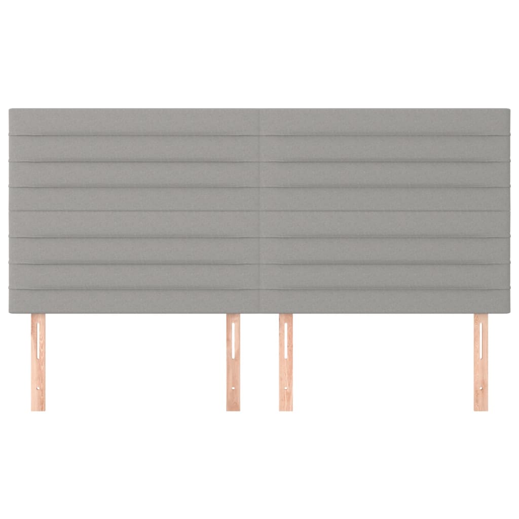 Hoofdborden 4 st 80x5x78/88 cm stof lichtgrijs Hoofdborden en voetborden | Creëer jouw Trendy Thuis | Gratis bezorgd & Retour | Trendy.nl