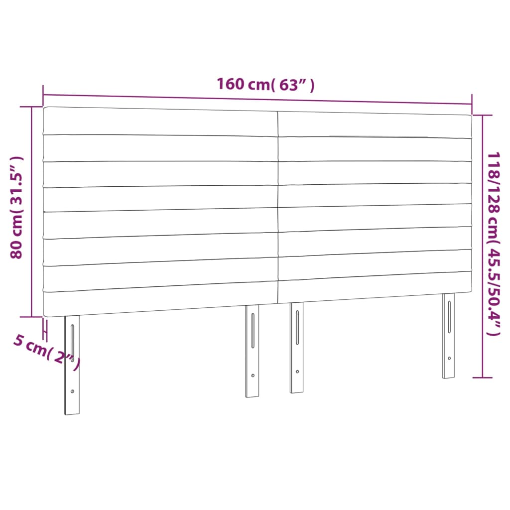 Hoofdborden 4 st 80x5x78/88 cm stof lichtgrijs Hoofdborden en voetborden | Creëer jouw Trendy Thuis | Gratis bezorgd & Retour | Trendy.nl