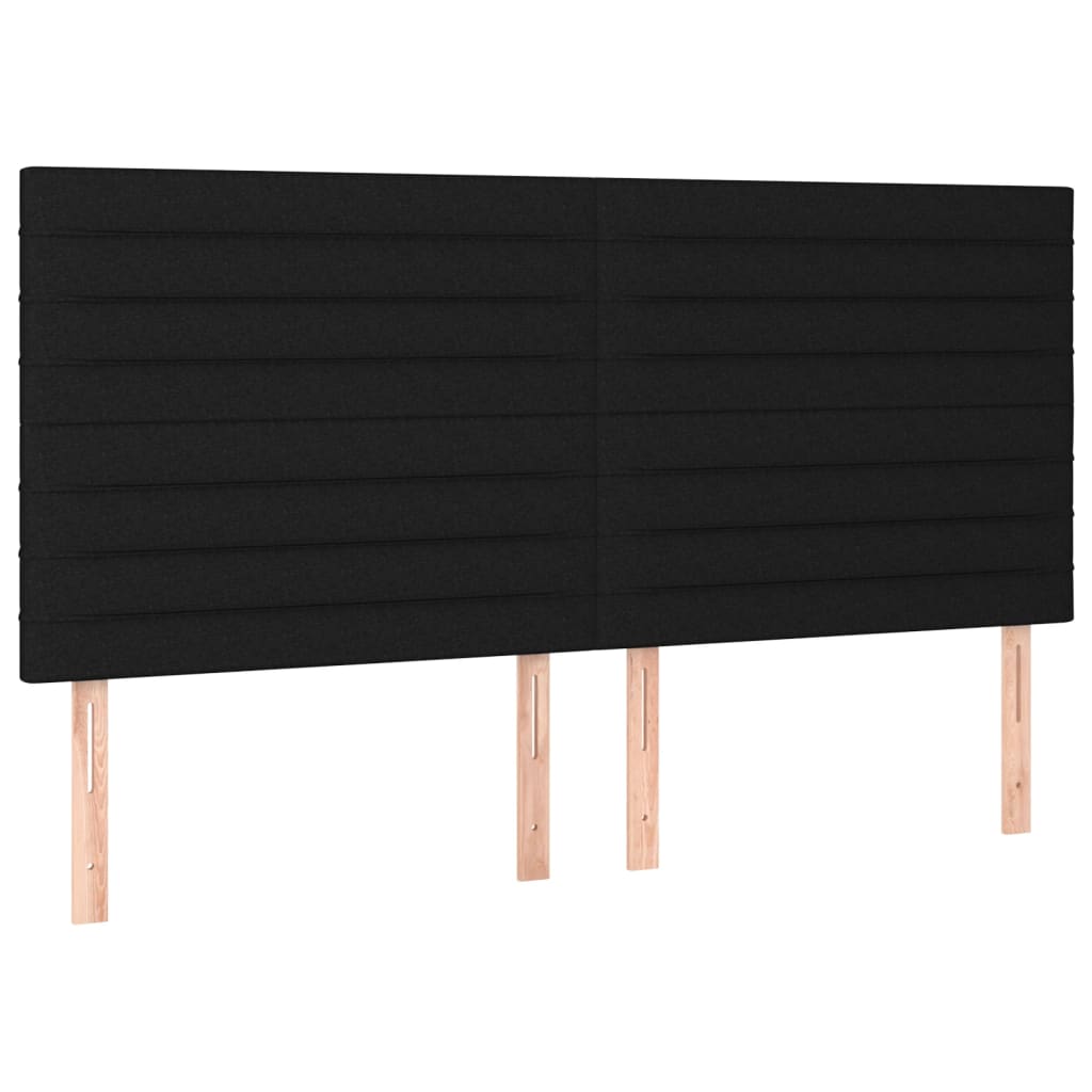 Hoofdborden 4 st 90x5x78/88 cm stof zwart Hoofdborden en voetborden | Creëer jouw Trendy Thuis | Gratis bezorgd & Retour | Trendy.nl