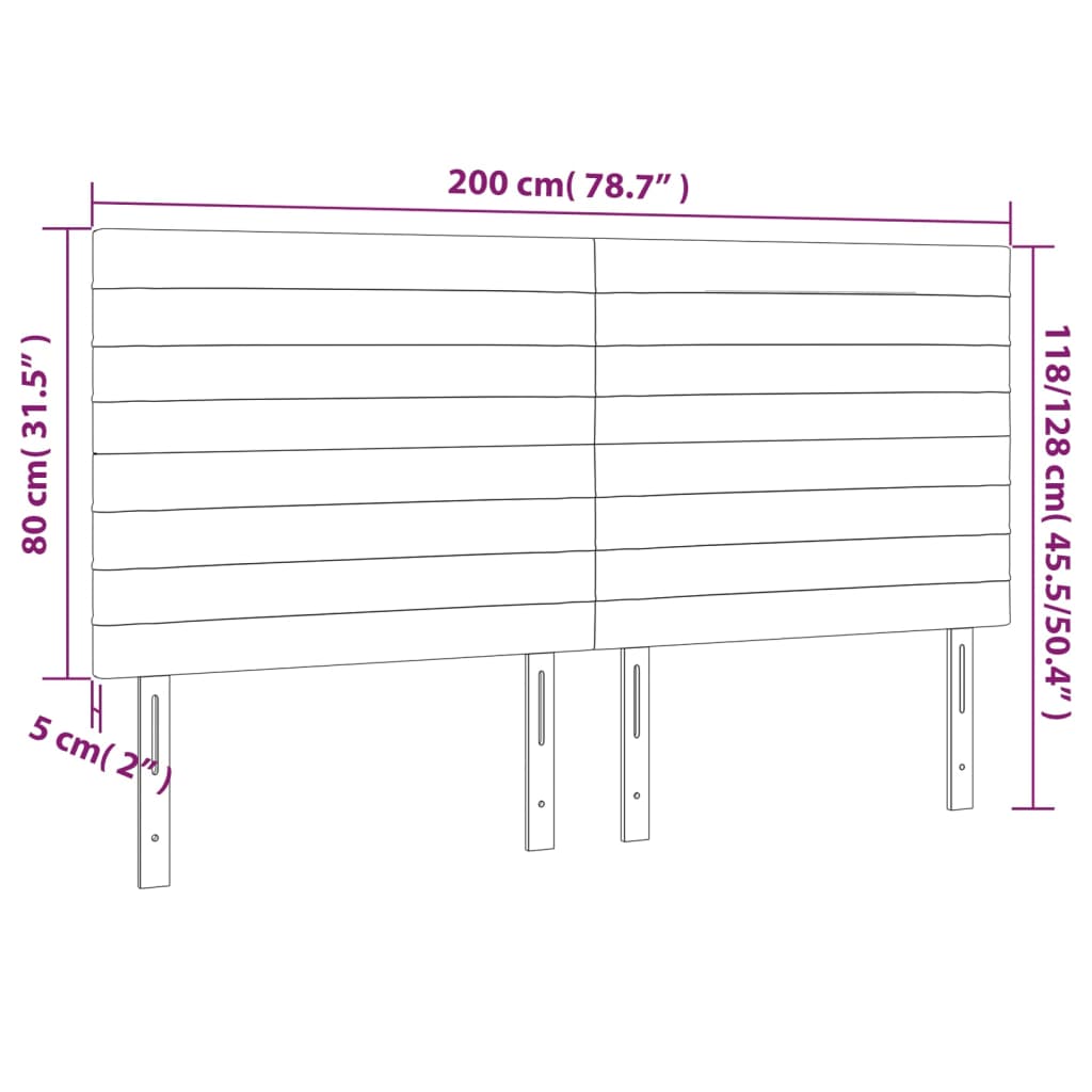 Hoofdborden 4 st 100x5x78/88 cm stof donkergrijs Hoofdborden en voetborden | Creëer jouw Trendy Thuis | Gratis bezorgd & Retour | Trendy.nl