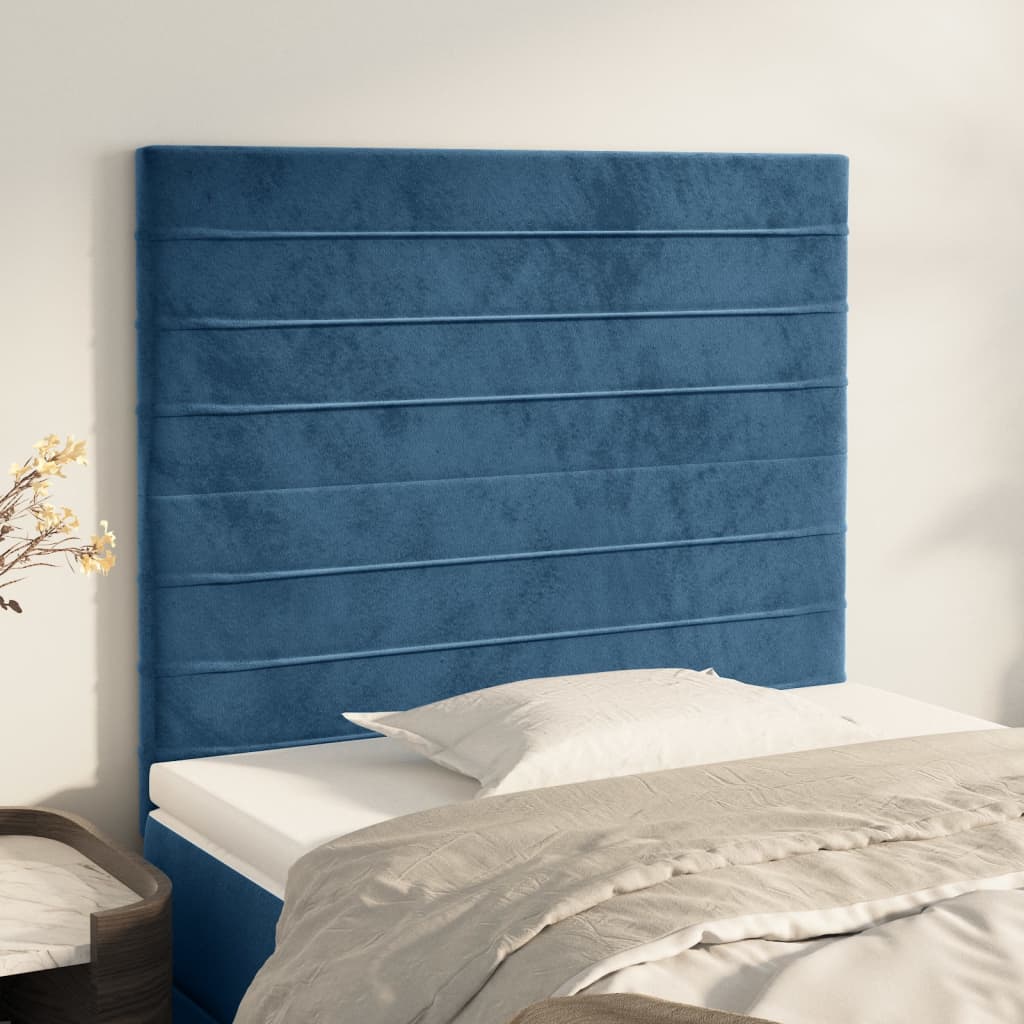 Hoofdborden 2 st 80x5x78/88 cm fluweel donkerblauw Hoofdborden en voetborden | Creëer jouw Trendy Thuis | Gratis bezorgd & Retour | Trendy.nl