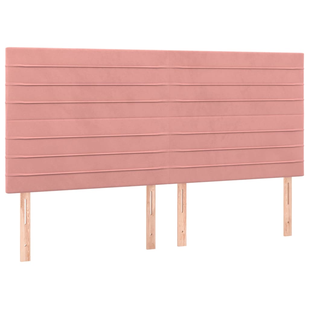 Hoofdborden 4 st 90x5x78/88 cm fluweel roze Hoofdborden en voetborden | Creëer jouw Trendy Thuis | Gratis bezorgd & Retour | Trendy.nl