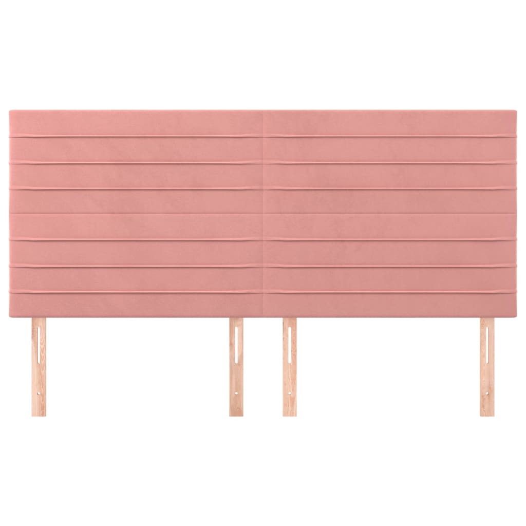 Hoofdborden 4 st 90x5x78/88 cm fluweel roze Hoofdborden en voetborden | Creëer jouw Trendy Thuis | Gratis bezorgd & Retour | Trendy.nl