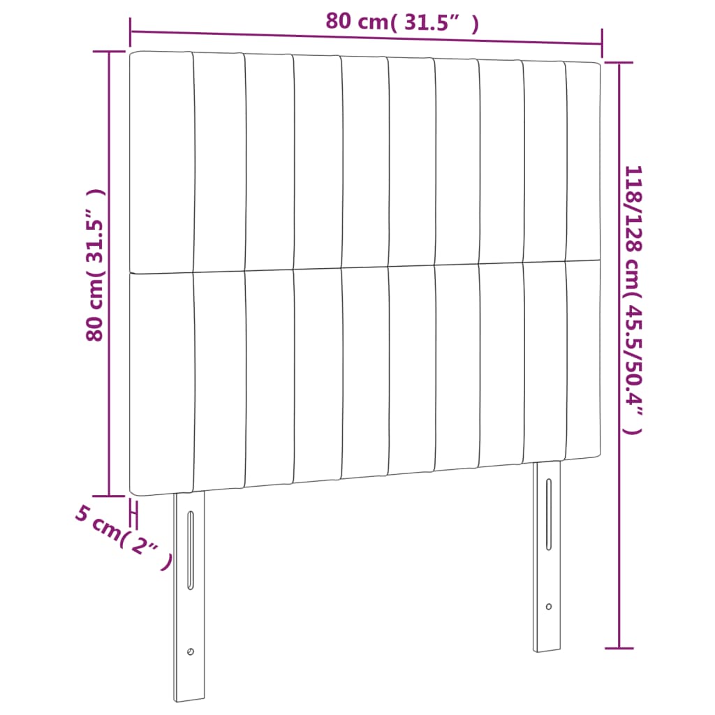 Hoofdborden 2 st 80x5x78/88 cm stof zwart Hoofdborden en voetborden | Creëer jouw Trendy Thuis | Gratis bezorgd & Retour | Trendy.nl