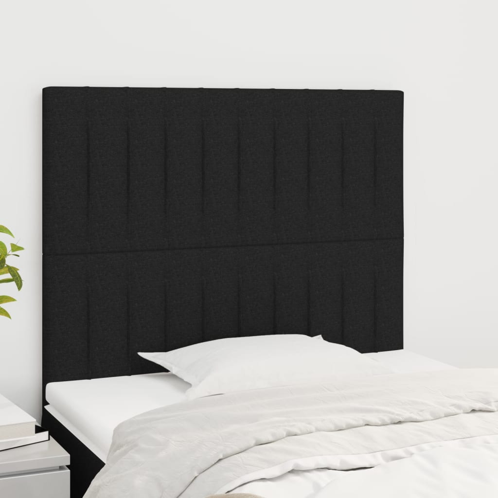 Hoofdborden 2 st 80x5x78/88 cm stof zwart Hoofdborden en voetborden | Creëer jouw Trendy Thuis | Gratis bezorgd & Retour | Trendy.nl