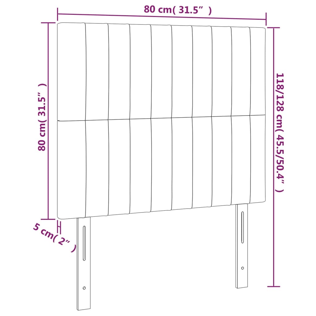 Hoofdborden 2 st 80x5x78/88 cm stof donkerbruin Hoofdborden en voetborden | Creëer jouw Trendy Thuis | Gratis bezorgd & Retour | Trendy.nl