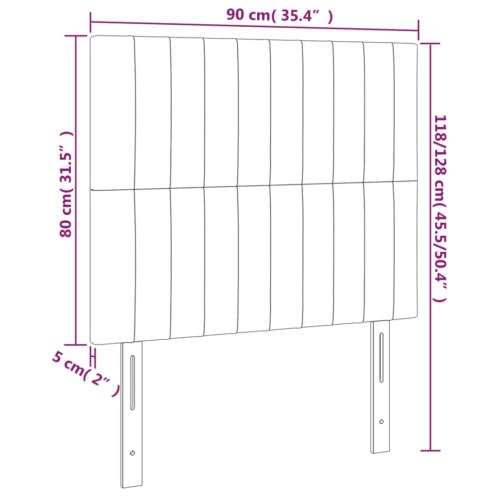 Hoofdborden 2 st 90x5x78/88 cm stof lichtgrijs Hoofdborden en voetborden | Creëer jouw Trendy Thuis | Gratis bezorgd & Retour | Trendy.nl