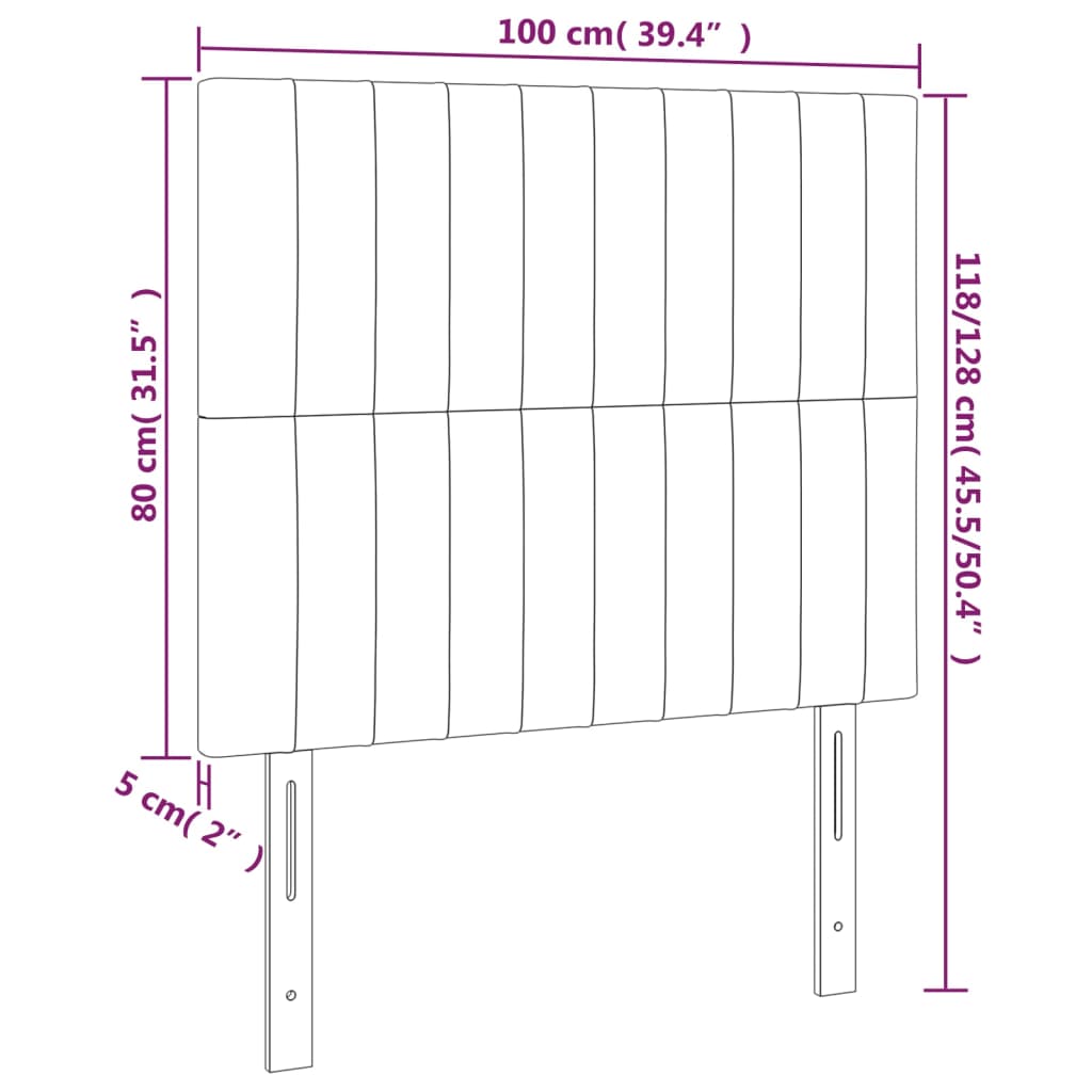 Hoofdborden 2 st 100x5x78/88 cm stof donkerbruin Hoofdborden en voetborden | Creëer jouw Trendy Thuis | Gratis bezorgd & Retour | Trendy.nl