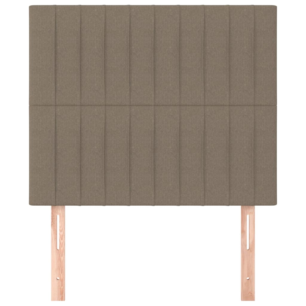 Hoofdborden 2 st 100x5x78/88 cm stof taupe Hoofdborden en voetborden | Creëer jouw Trendy Thuis | Gratis bezorgd & Retour | Trendy.nl