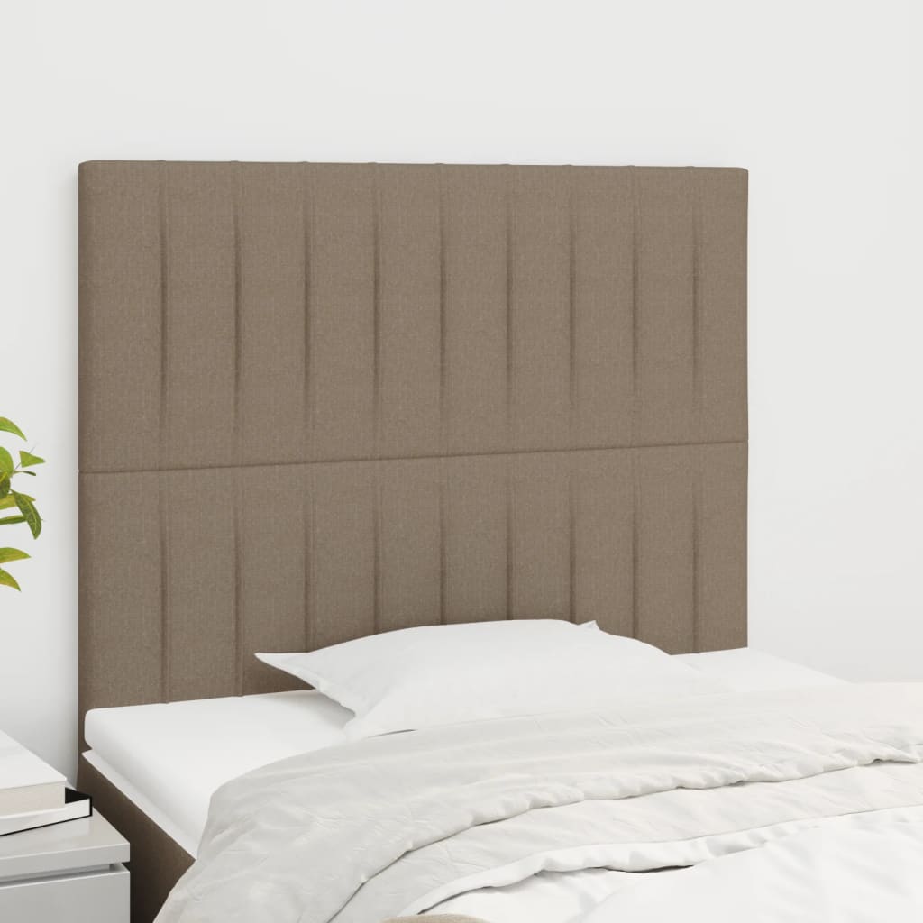 Hoofdborden 2 st 100x5x78/88 cm stof taupe Hoofdborden en voetborden | Creëer jouw Trendy Thuis | Gratis bezorgd & Retour | Trendy.nl