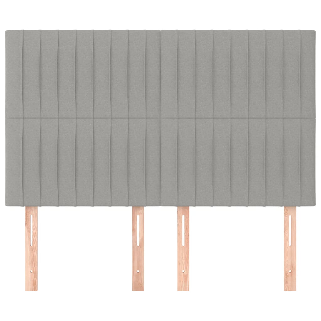 Hoofdborden 4 st 72x5x78/88 cm stof lichtgrijs Hoofdborden en voetborden | Creëer jouw Trendy Thuis | Gratis bezorgd & Retour | Trendy.nl