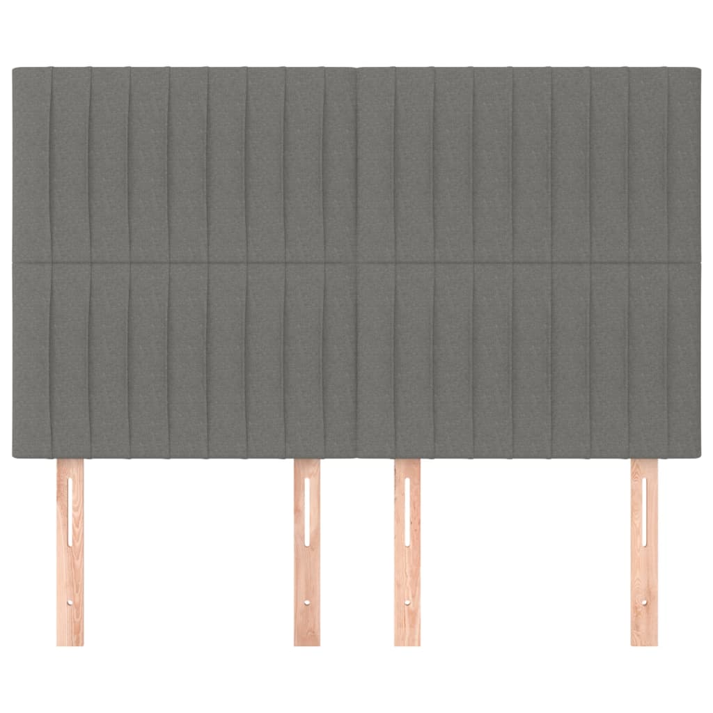 Hoofdborden 4 st 72x5x78/88 cm stof donkergrijs Hoofdborden en voetborden | Creëer jouw Trendy Thuis | Gratis bezorgd & Retour | Trendy.nl