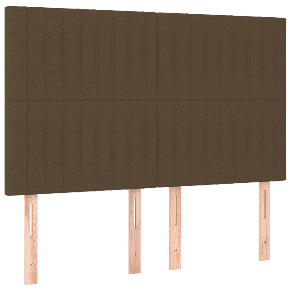 Hoofdborden 4 st 72x5x78/88 cm stof donkerbruin Hoofdborden en voetborden | Creëer jouw Trendy Thuis | Gratis bezorgd & Retour | Trendy.nl