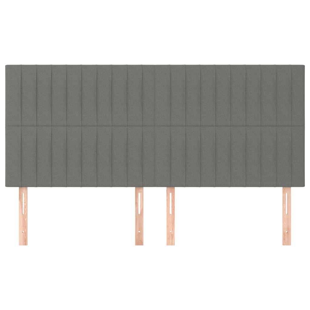 Hoofdborden 4 st 90x5x78/88 cm stof donkergrijs Hoofdborden en voetborden | Creëer jouw Trendy Thuis | Gratis bezorgd & Retour | Trendy.nl