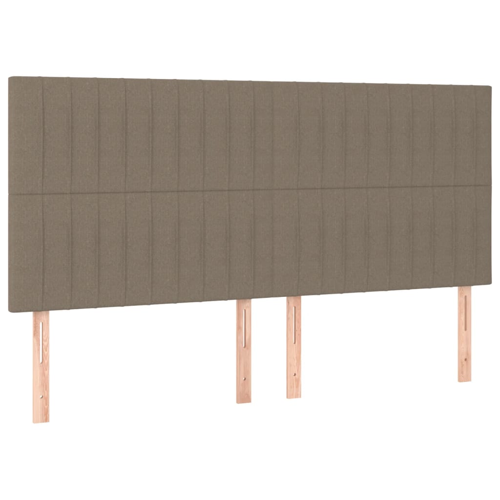 Hoofdborden 4 st 90x5x78/88 cm stof taupe Hoofdborden en voetborden | Creëer jouw Trendy Thuis | Gratis bezorgd & Retour | Trendy.nl