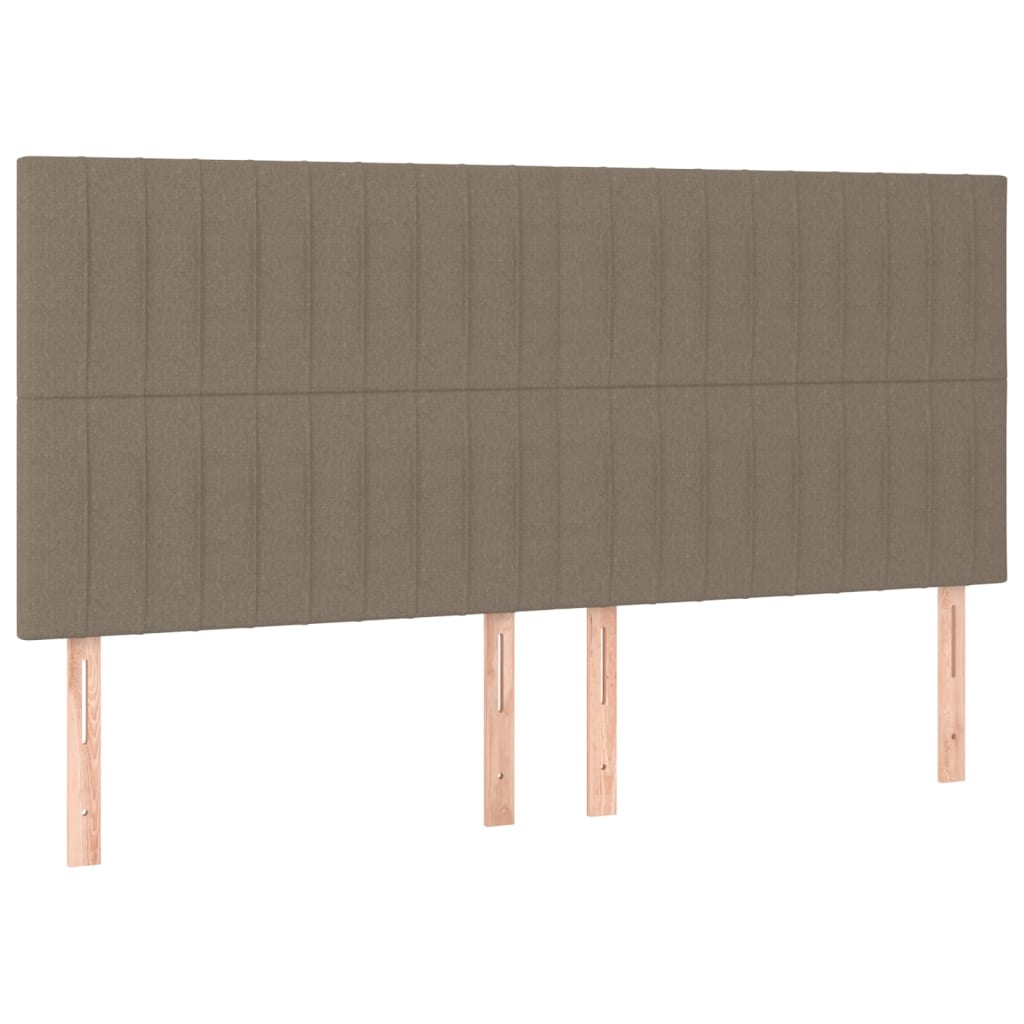 Hoofdborden 4 st 100x5x78/88 cm stof taupe Hoofdborden en voetborden | Creëer jouw Trendy Thuis | Gratis bezorgd & Retour | Trendy.nl