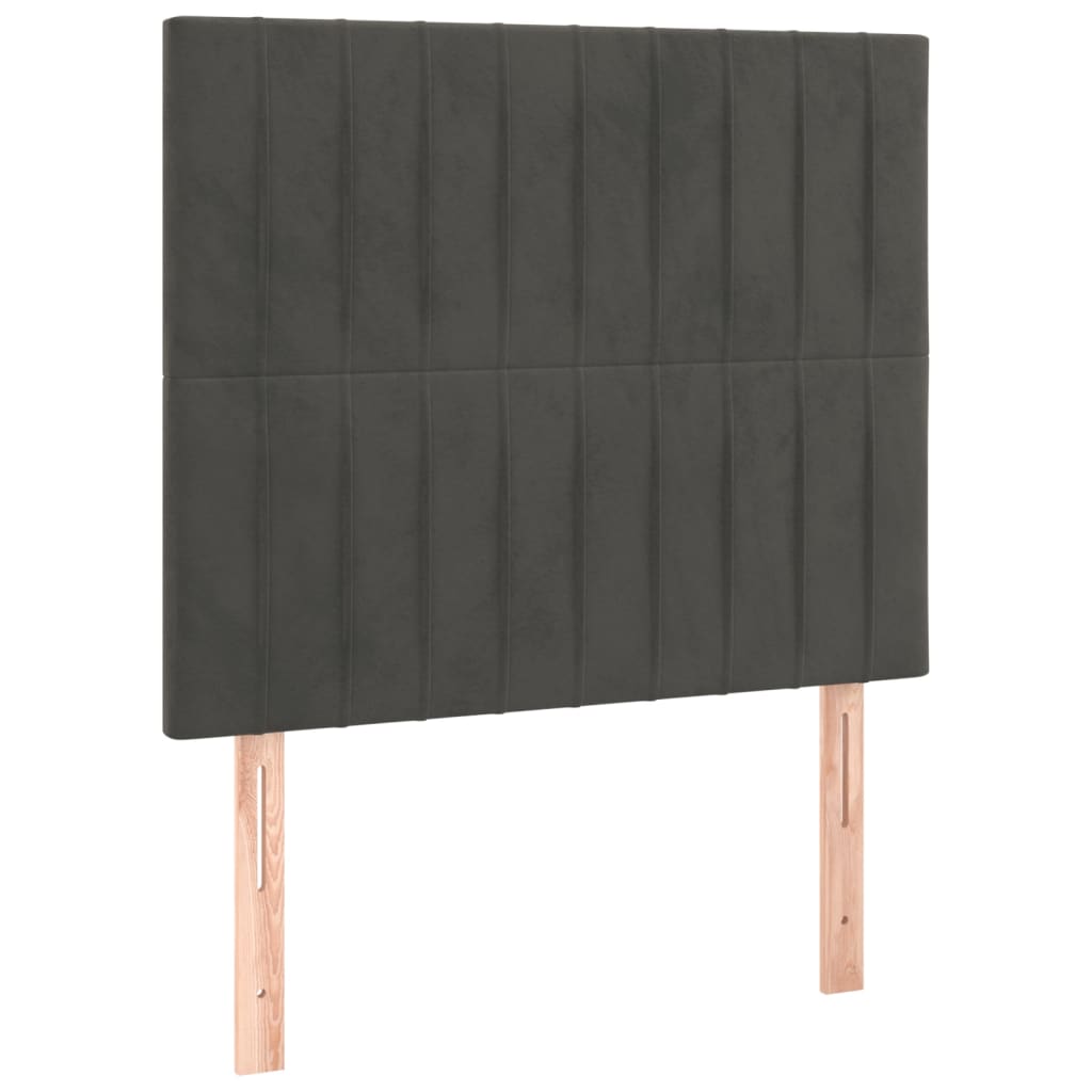 Hoofdborden 2 st 90x5x78/88 cm fluweel donkergrijs Hoofdborden en voetborden | Creëer jouw Trendy Thuis | Gratis bezorgd & Retour | Trendy.nl