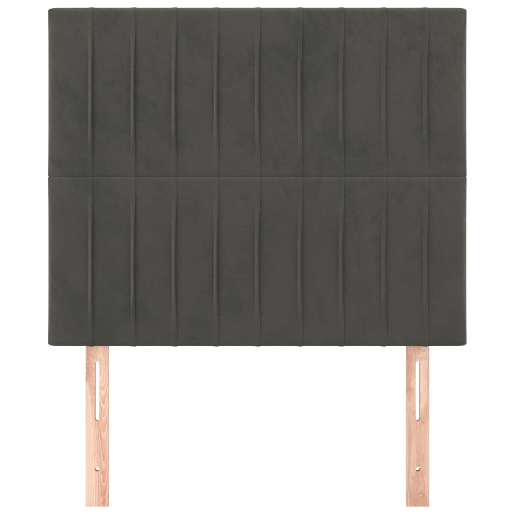 Hoofdborden 2 st 90x5x78/88 cm fluweel donkergrijs Hoofdborden en voetborden | Creëer jouw Trendy Thuis | Gratis bezorgd & Retour | Trendy.nl