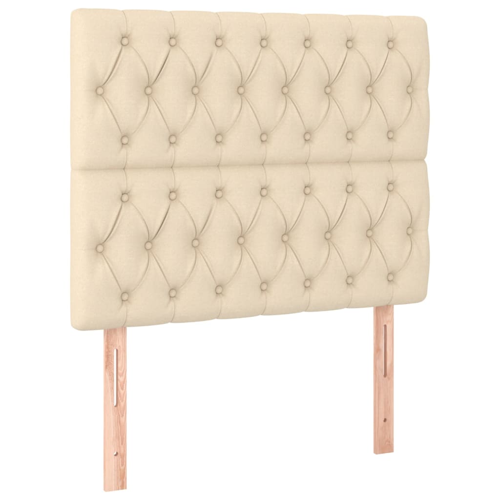 Hoofdborden 2 st 90x7x78/88 cm stof crèmekleurig Hoofdborden en voetborden | Creëer jouw Trendy Thuis | Gratis bezorgd & Retour | Trendy.nl