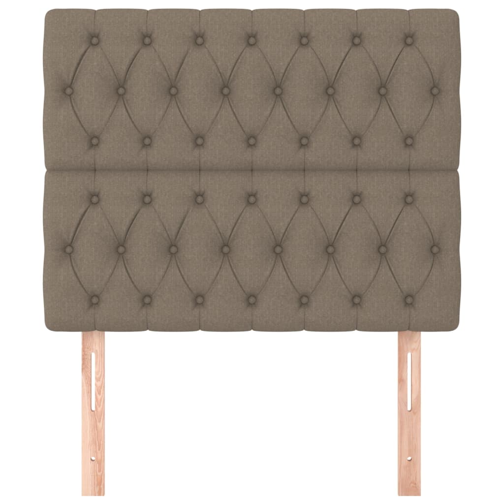 Hoofdborden 2 st 100x7x78/88 cm stof taupe Hoofdborden en voetborden | Creëer jouw Trendy Thuis | Gratis bezorgd & Retour | Trendy.nl