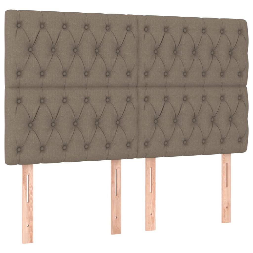 Hoofdborden 4 st 72x7x78/88 cm stof taupe Hoofdborden en voetborden | Creëer jouw Trendy Thuis | Gratis bezorgd & Retour | Trendy.nl