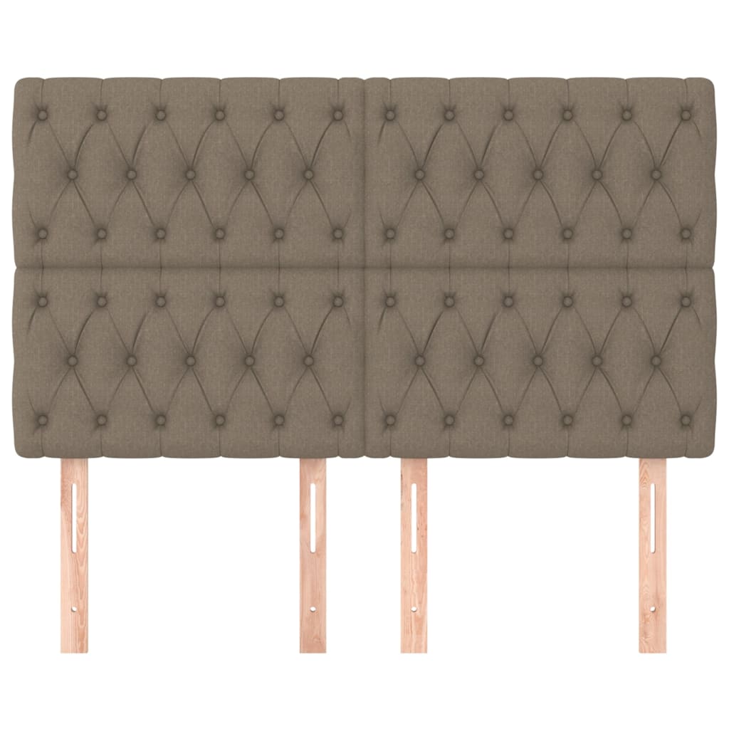 Hoofdborden 4 st 72x7x78/88 cm stof taupe Hoofdborden en voetborden | Creëer jouw Trendy Thuis | Gratis bezorgd & Retour | Trendy.nl