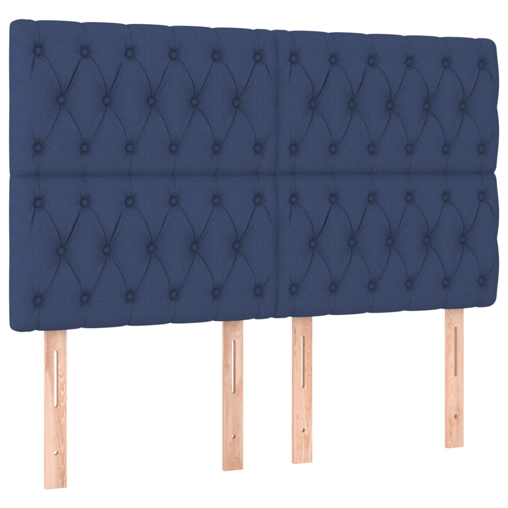 Hoofdborden 4 st 72x7x78/88 cm stof blauw Hoofdborden en voetborden | Creëer jouw Trendy Thuis | Gratis bezorgd & Retour | Trendy.nl