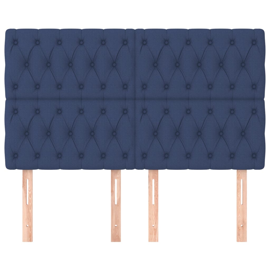 Hoofdborden 4 st 72x7x78/88 cm stof blauw Hoofdborden en voetborden | Creëer jouw Trendy Thuis | Gratis bezorgd & Retour | Trendy.nl