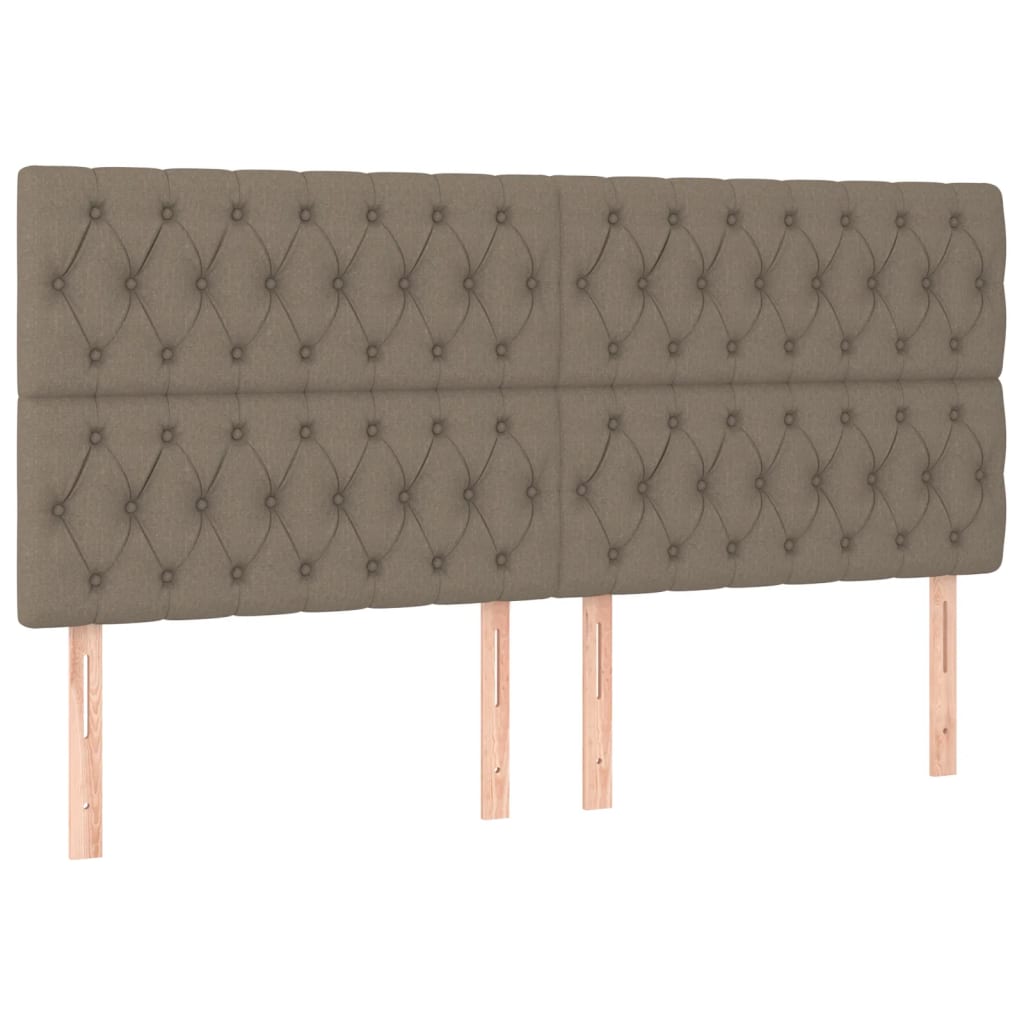 Hoofdborden 4 st 90x7x78/88 cm stof taupe Hoofdborden en voetborden | Creëer jouw Trendy Thuis | Gratis bezorgd & Retour | Trendy.nl