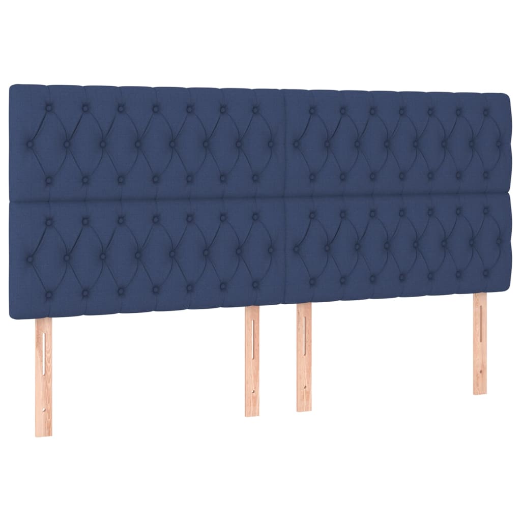 Hoofdborden 4 st 100x7x78/88 cm stof blauw Hoofdborden en voetborden | Creëer jouw Trendy Thuis | Gratis bezorgd & Retour | Trendy.nl