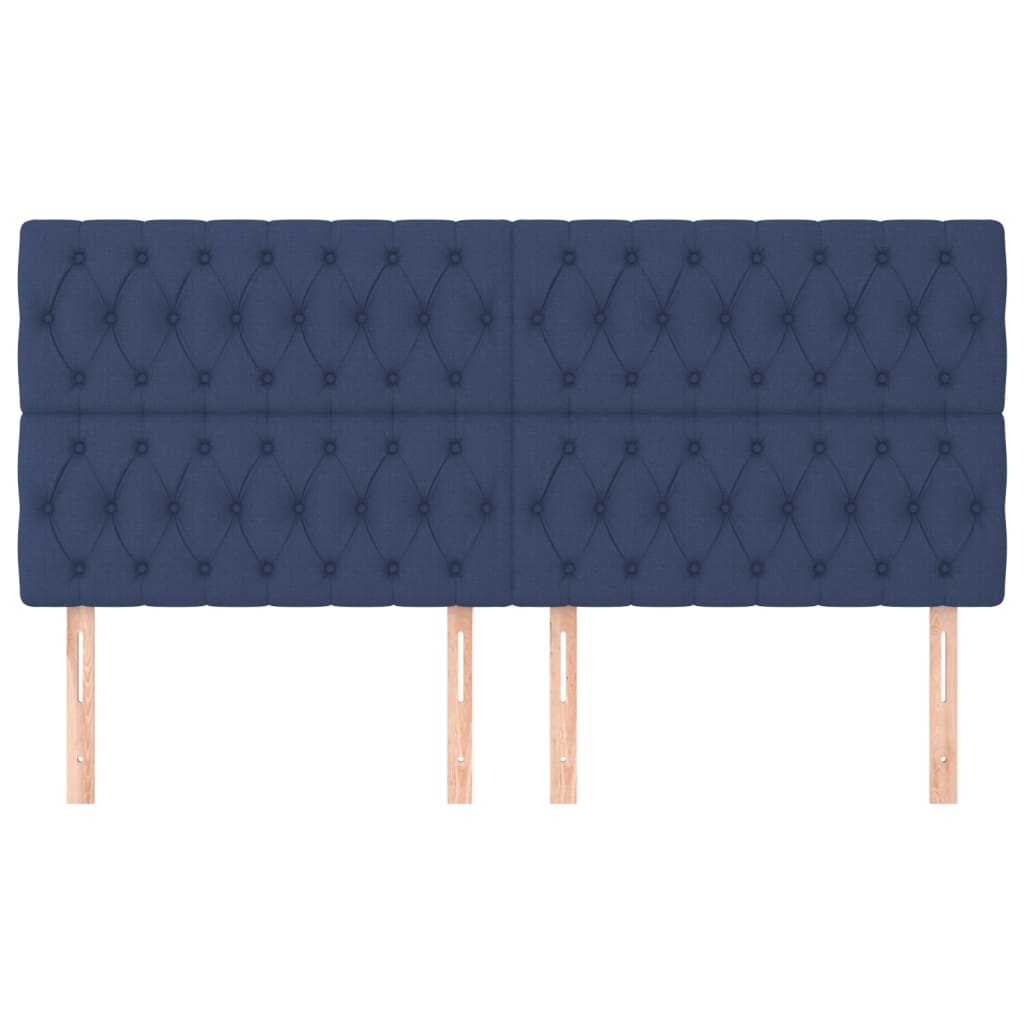 Hoofdborden 4 st 100x7x78/88 cm stof blauw Hoofdborden en voetborden | Creëer jouw Trendy Thuis | Gratis bezorgd & Retour | Trendy.nl