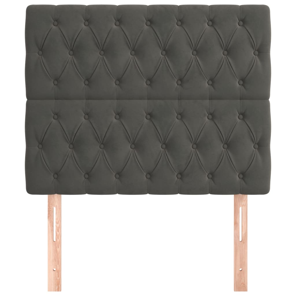 Hoofdborden 2 st 90x7x78/88 cm fluweel donkergrijs Hoofdborden en voetborden | Creëer jouw Trendy Thuis | Gratis bezorgd & Retour | Trendy.nl