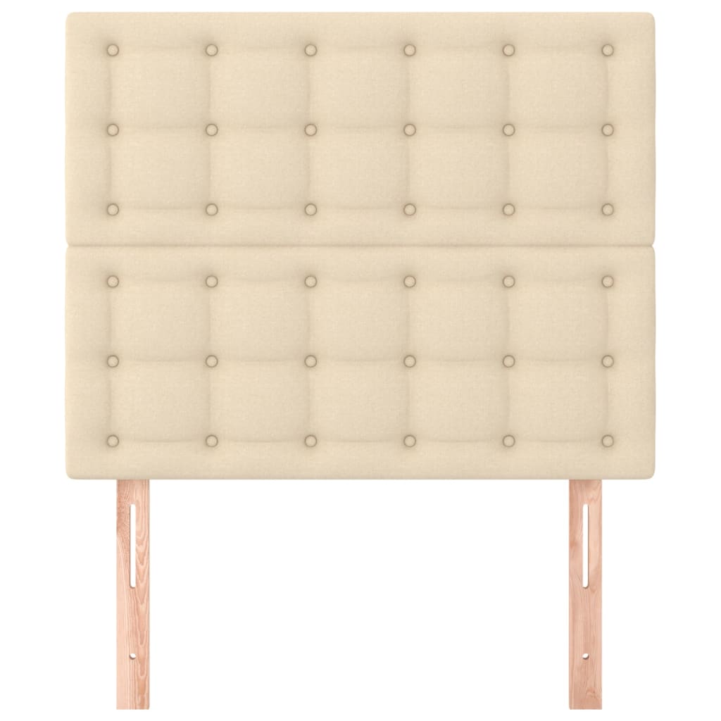 Hoofdborden 2 st 80x5x78/88 cm stof crèmekleurig Hoofdborden en voetborden | Creëer jouw Trendy Thuis | Gratis bezorgd & Retour | Trendy.nl