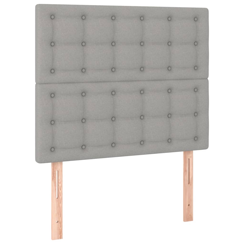 Hoofdborden 2 st 100 x 5 x 78/88 cm stof lichtgrijs Hoofdborden en voetborden | Creëer jouw Trendy Thuis | Gratis bezorgd & Retour | Trendy.nl