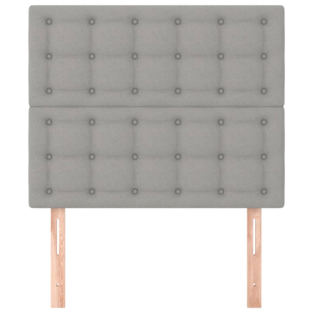 Hoofdborden 2 st 100 x 5 x 78/88 cm stof lichtgrijs Hoofdborden en voetborden | Creëer jouw Trendy Thuis | Gratis bezorgd & Retour | Trendy.nl