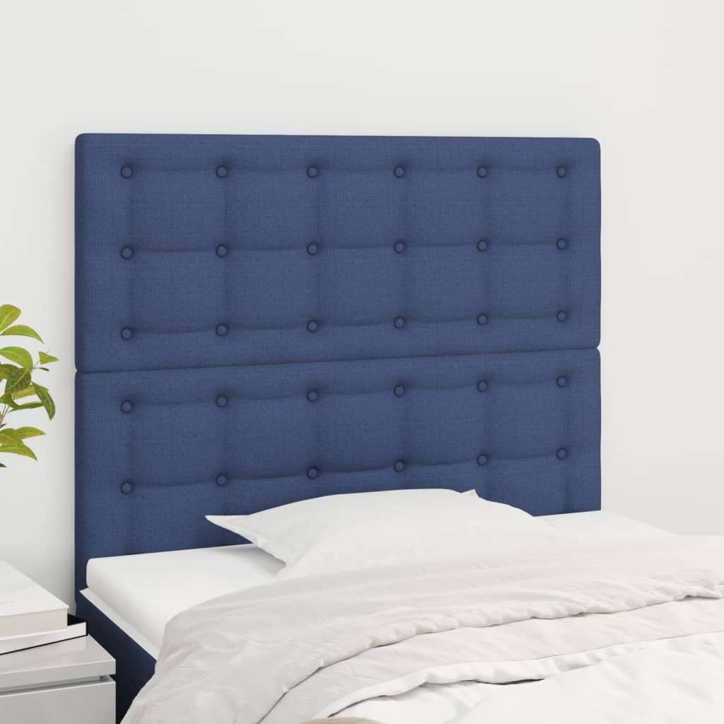 Hoofdborden 2 st 100x5x78/88 cm stof blauw Hoofdborden en voetborden | Creëer jouw Trendy Thuis | Gratis bezorgd & Retour | Trendy.nl