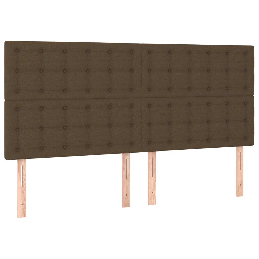 Hoofdborden 4 st 90x5x78/88 cm stof donkerbruin Hoofdborden en voetborden | Creëer jouw Trendy Thuis | Gratis bezorgd & Retour | Trendy.nl