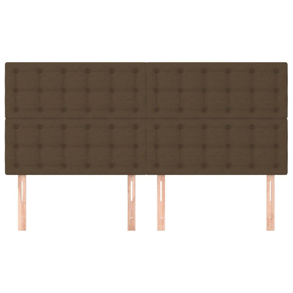 Hoofdborden 4 st 90x5x78/88 cm stof donkerbruin Hoofdborden en voetborden | Creëer jouw Trendy Thuis | Gratis bezorgd & Retour | Trendy.nl