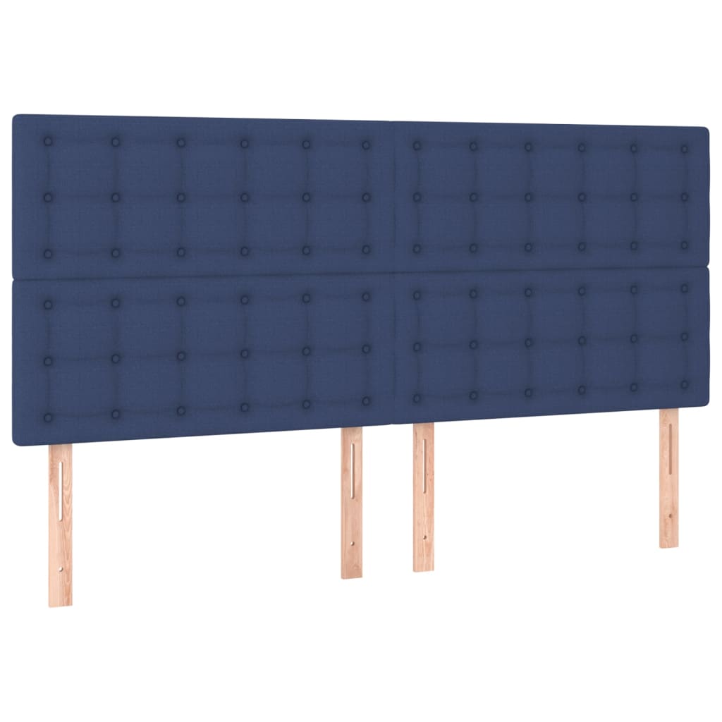 Hoofdborden 4 st 100x5x78/88 cm stof blauw Hoofdborden en voetborden | Creëer jouw Trendy Thuis | Gratis bezorgd & Retour | Trendy.nl