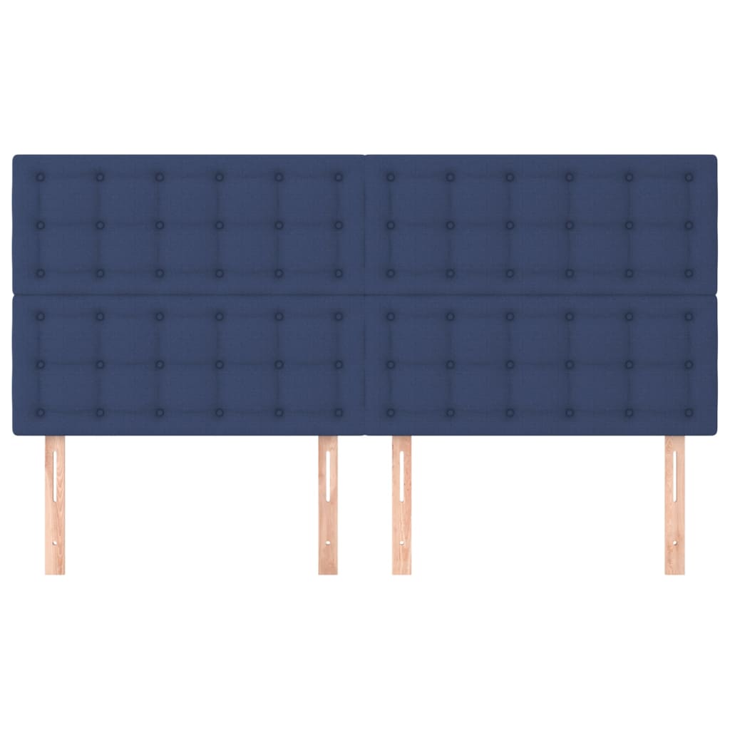 Hoofdborden 4 st 100x5x78/88 cm stof blauw Hoofdborden en voetborden | Creëer jouw Trendy Thuis | Gratis bezorgd & Retour | Trendy.nl